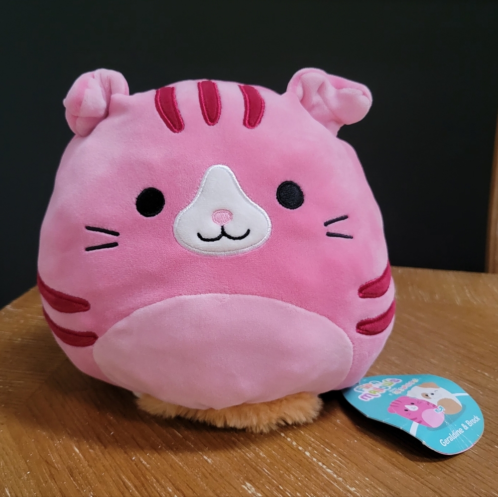 NWT Flip-A-Mallows Geraldine The Cat & Brock The Bulldog -  8" Squishmallows